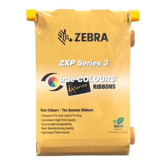 Ribbon Preto 1.000 Impr P/ Zebra Zxp3 * 800033-801 Foto 1
