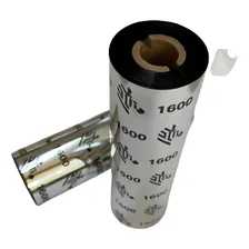 Ribbon Preto 110mm X 74m Cera 1 Unidade P/ Elgin Argox Zebra Foto mini  3
