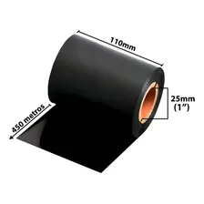 Ribbon Resina 110x450m P/ Impressora Zebra S4m Zt230 Datamax Foto mini 2