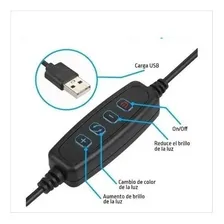 Ring Aro Luz Led Hügel Streaming Usb 26cm Soporte Foto mini 2