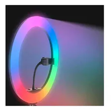 Ring Light 26 Cm Rgb Luz Led Iluminador Luz Colorida Foto mini 4