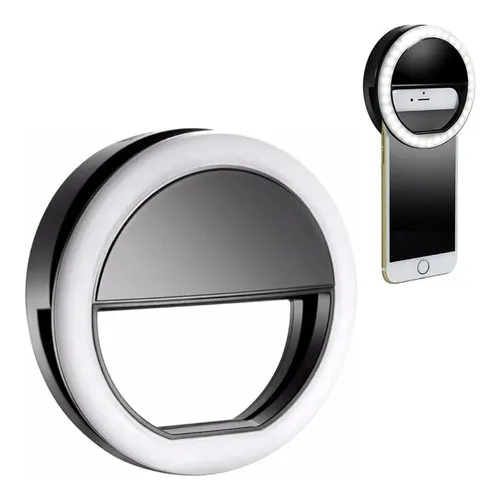 Ring Light Celular Iluminador Youtuber Selfie - Cor Preto Foto 1