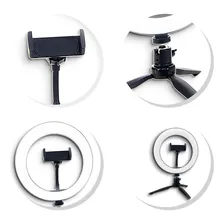 Ring Light Completo Led Suporte Celular Tripé Controle 20cm Foto mini 2