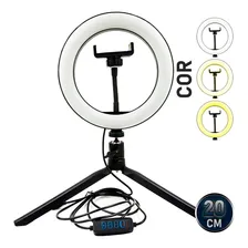 Ring Light Completo Led Suporte Celular Tripé Controle 20cm Foto mini 1