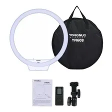 Ring Light Youngnuo Yn 608 +tripe 2 M + Suporte De Cel Brind Cor Da Luz Bicor Cor Da Estrutura Preto Voltagem Bivolt Foto mini 2
