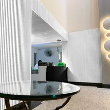 Ripa Painel Ripado Madeira Mdf 2,70m Premium Decoração Cor Branco Painel Ripado Mdf Foto mini  2