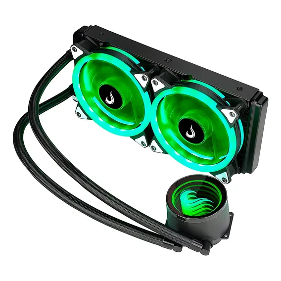 Rise Mode Water Cooler Rgb Preto 240mm Fan Duplo Foto 1