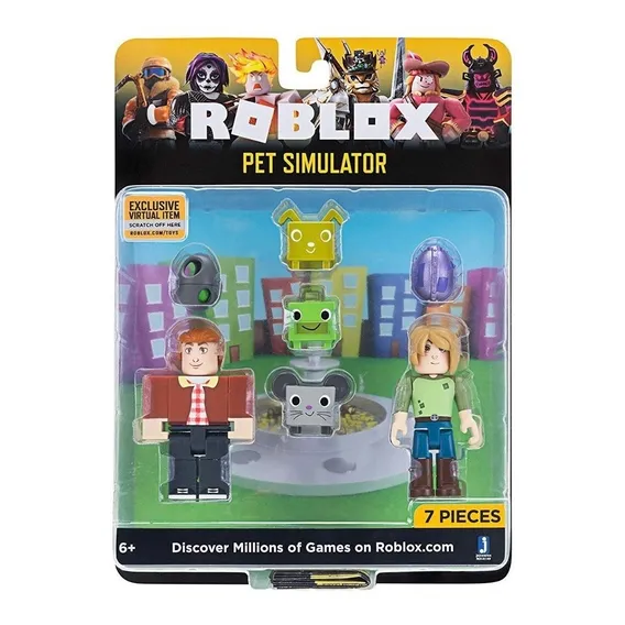 Roblox Pet Simulator City Life Cão Rato Jazwares + Virtual Foto 1