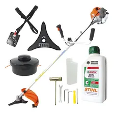 Roçadeira Á Gasolina Vulcan Vr430p 43cc 1,70hp + Óleo Stihl Foto mini 1
