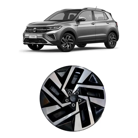 Roda 17 T-cross Volkswagen Cor Preto Foto 1