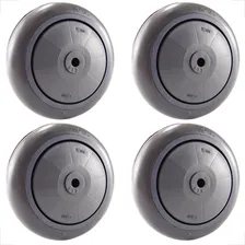 Roda 512 Carrinho Supermercado Rodinha 5 Pol Rodízio 4 Pç York 30 mm Yorkplast Schioppa Colson Quite Condomínio Reforma Polegada Rodcar Rolamento Esfera PVC Foto  mini 1