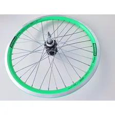 Roda Aero Aro 20 Viper Completa Cubo Roletado Par Cor Verde Foto mini 2