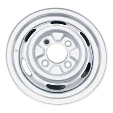 Roda Aro 14 Ferro Fusca Brasilia Modelo Estep 4x130 Cor Prata Foto  mini 1