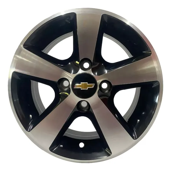 Roda Aro 15 4x100 K27 Gm Krmai Preto Diamante 4 Rodas Jogo Cor Preta Diamantada Foto 1