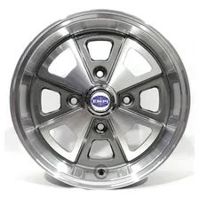 Roda Aro 15 Fusca Vw Porsche 914 Empi 4x130 / Jogo + Bicos Cor Grafite Diamantado Foto mini 2