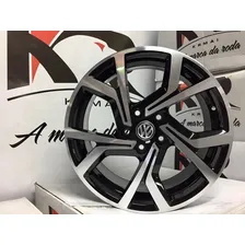 Roda Aro 17 5x100 Polo Gts Virtus Fox R94 (jogo) Gti + Bicos Cor Preta Diamantada 5x100 Foto mini 3