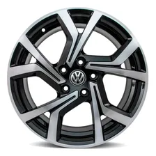 Roda Aro 17 5x100 Polo Gts Virtus Fox R94 (jogo) Gti + Bicos Cor Preta Diamantada 5x100 Foto mini 1
