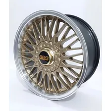 Roda Aro 17 Bbs Ballina 4x100 4x108 4 Rodas Jogo + Bicos Cor Dourado Diamantado 4x100 4x108 Foto mini 2