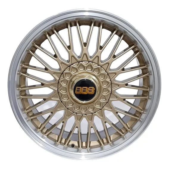 Roda Aro 17 Bbs Ballina 4x100 4x108 4 Rodas Jogo + Bicos Cor Dourado Diamantado 4x100 4x108 Foto 1