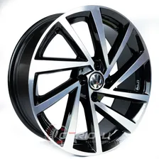 Roda Aro 17 R Seven Gol Saveiro 4x100 Zk780 Tala 6 / Jogo Cor Preto Diamantado 4x100 Foto mini 1