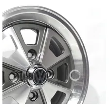 Roda Aro 17x6 Porsche Kr R84 4x130 + Bicos Cor Grafite Diamantado Foto mini 3