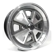 Roda Aro 17x6 Porsche Kr R84 4x130 + Bicos Cor Grafite Diamantado Foto mini 1