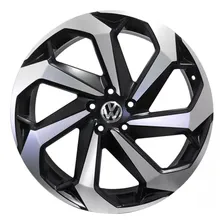 Roda Aro 18 5x112 Jetta Gol Tsi Passat Vw / Jogo Cor Preta Diamante Foto mini 1