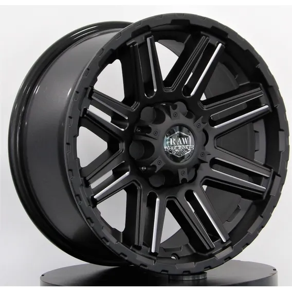 Roda Aro 18 Off Road 6x139 Ranger S10 Hilux Or-04 Raw / Jogo Cor Preto Fosco Foto 1
