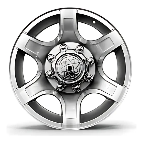 Roda Aro 18 Para Ford F250/ F350 - 8x170 + Cor Diamantada Total Prata Brilhante Foto 1