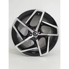 Roda Aro 18 Tala 6 Volcano Mark 8 4x100 / Jogo + Bicos Cor Preto Diamantado Foto mini  2