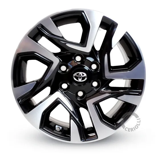 Roda Aro 18 Toyota Sw4 Hilux S39 / Valor Unitário Cor Preto Diamantado 6x139 Foto 1