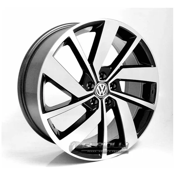 Roda Aro 20 5x100 Gli Golf Polo Bora S19 / Valor Unitário Cor Preta Diamante Foto 1