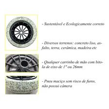 Roda Aro Carrinho Mão Reforçada Paraboni Pneu Maciço 8