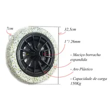 Roda Aro Carrinho Mão Reforçada Paraboni Pneu Maciço 8