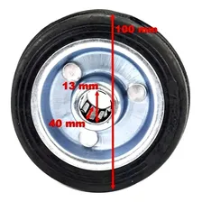 Roda Borracha 4 Polegadas Rolamento Rolete Até 65kg Foto mini 3