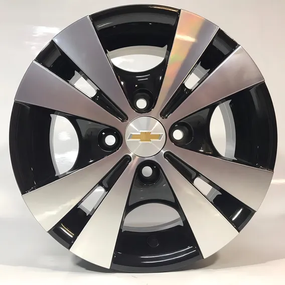 Roda Chevrolet Aro 13 Trevo Corsa Celta + Bicos (jogo) R39 Cor Preto Diamantado Foto 1
