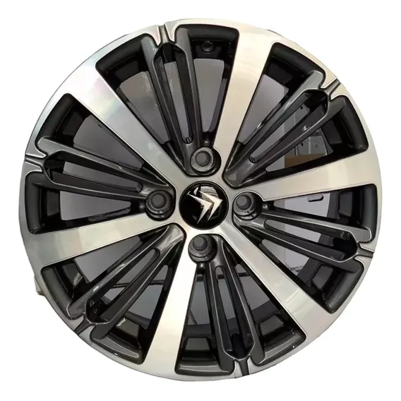 Roda Citroen Cactus Aro 16 + Bicos 4x108 Pcd Cor Grafite Diamante Foto 1