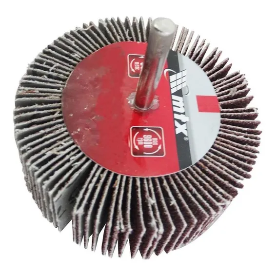 Roda De Lixa 80x40 Mm Com Haste Grão 60 Mtx Foto 1