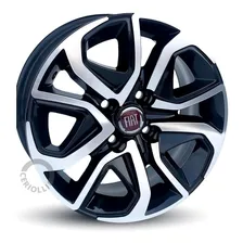 Roda Fiat Argo Aro 14 4x98 Palio Uno Strada + Bicos (jogo) Cor Black Diamante R91 Foto mini 1