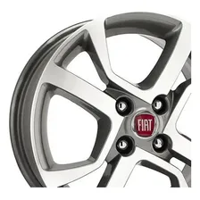 Roda Fiat Mobi Aro 14 4x98 R77 / Jogo + Bicos Cor Grafite Diamantado Foto mini  2