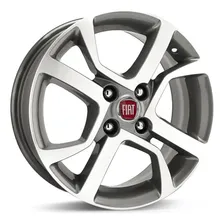 Roda Fiat Mobi Aro 14 4x98 R77 / Jogo + Bicos Cor Grafite Diamantado Foto  mini 1