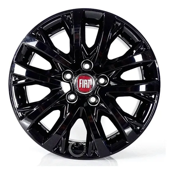 Roda Fiat Toro Aro 16 5x110 2021 + Bicos P/ Sensor / Jogo 4 Cor Black Piano Foto 1