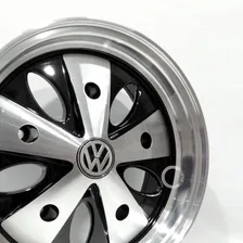 Roda Kombi Fusca 5 Furos Furação 5x205 / Jogo Cor Preto Diamantado Foto mini 4
