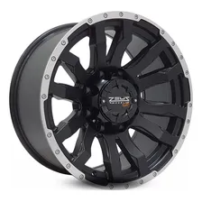 Roda Nissan Frontier Aro 20 6x114 Off Road Zwat2 / 4 Rodas Cor Preta Diamantada Fosca Foto mini 1
