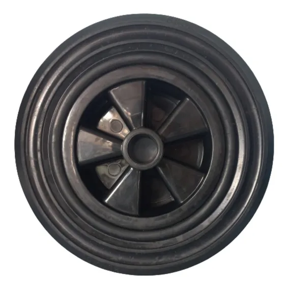 Roda Para Carrinho De Carga 200kg Por Roda Eixo 2 - 8x2 Rodas Preto Foto 1