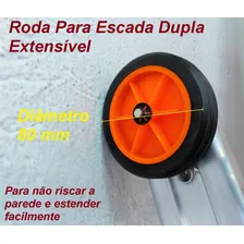 Roda Para Escada Dupla ExtensÃvel De AlumÃnio Foto mini 4