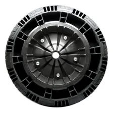 Roda Pneu Macico 14pol Eixo 1pol C/ Rolamento - Pneu Flex Cor Preto Foto  mini 1