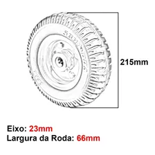 Roda Pneu Maciço Rolamento 215mm 200kg Foto mini 2