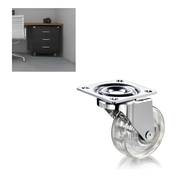 Roda Rodinha RodÃzio Silicone Anti Risco Móveis 50mm Soprano Foto 1