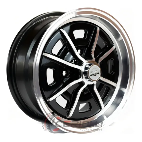 Roda Sprintstar Aro 15 4 Furos 4x130 / Unidade Cor Preto Diamante Tala 6,5 Foto 1